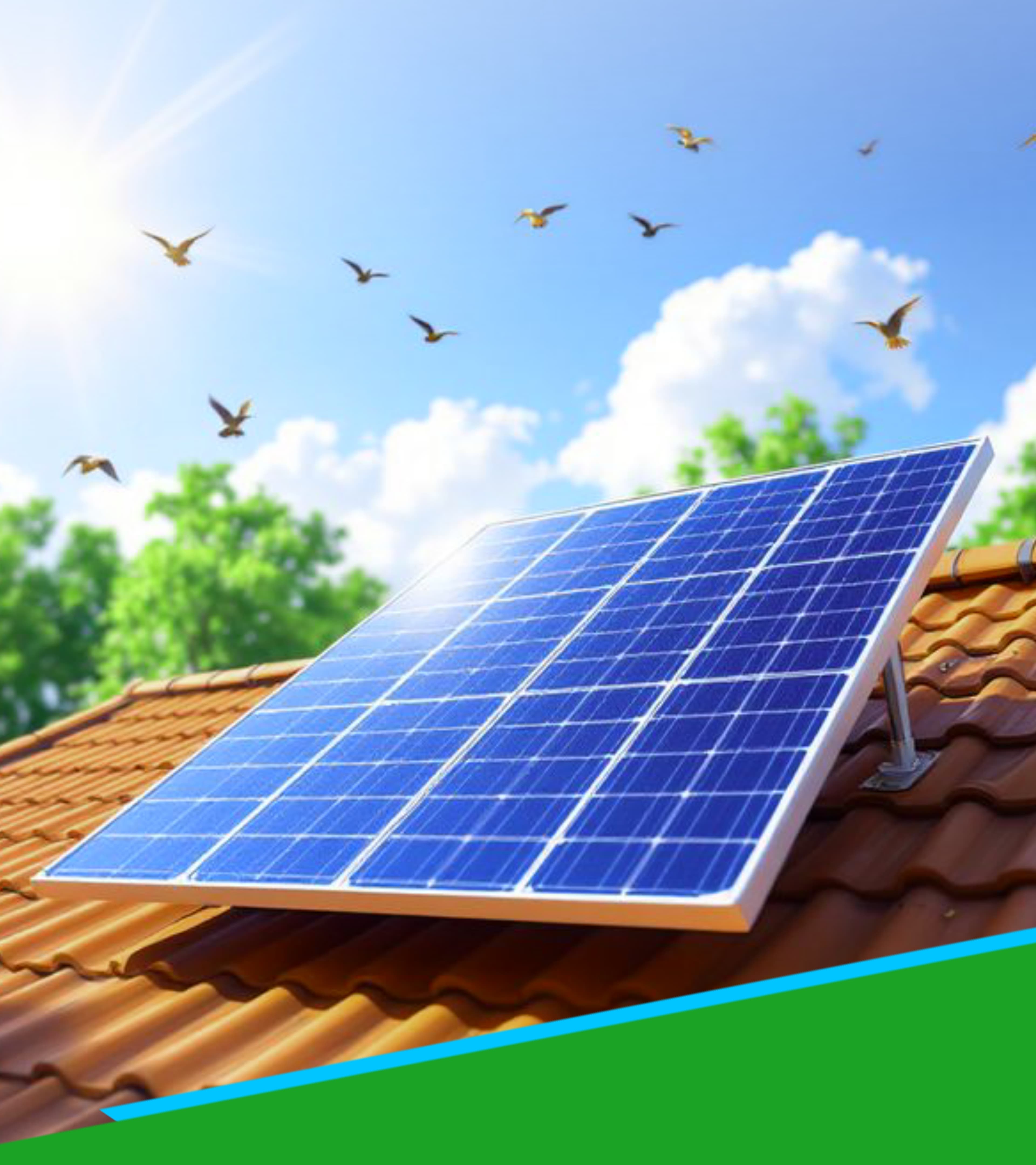 Technician carrying a solar panel