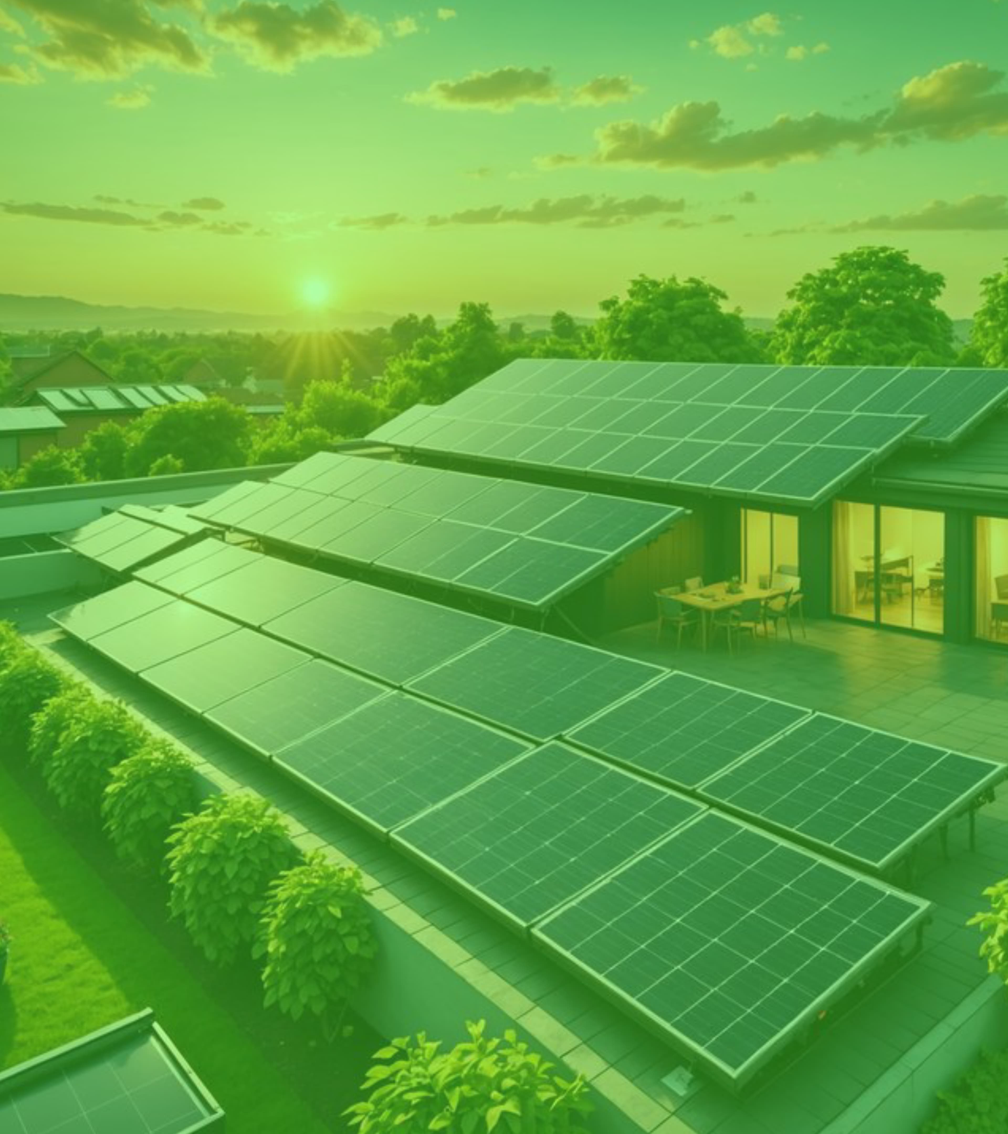 Solar cells close-up