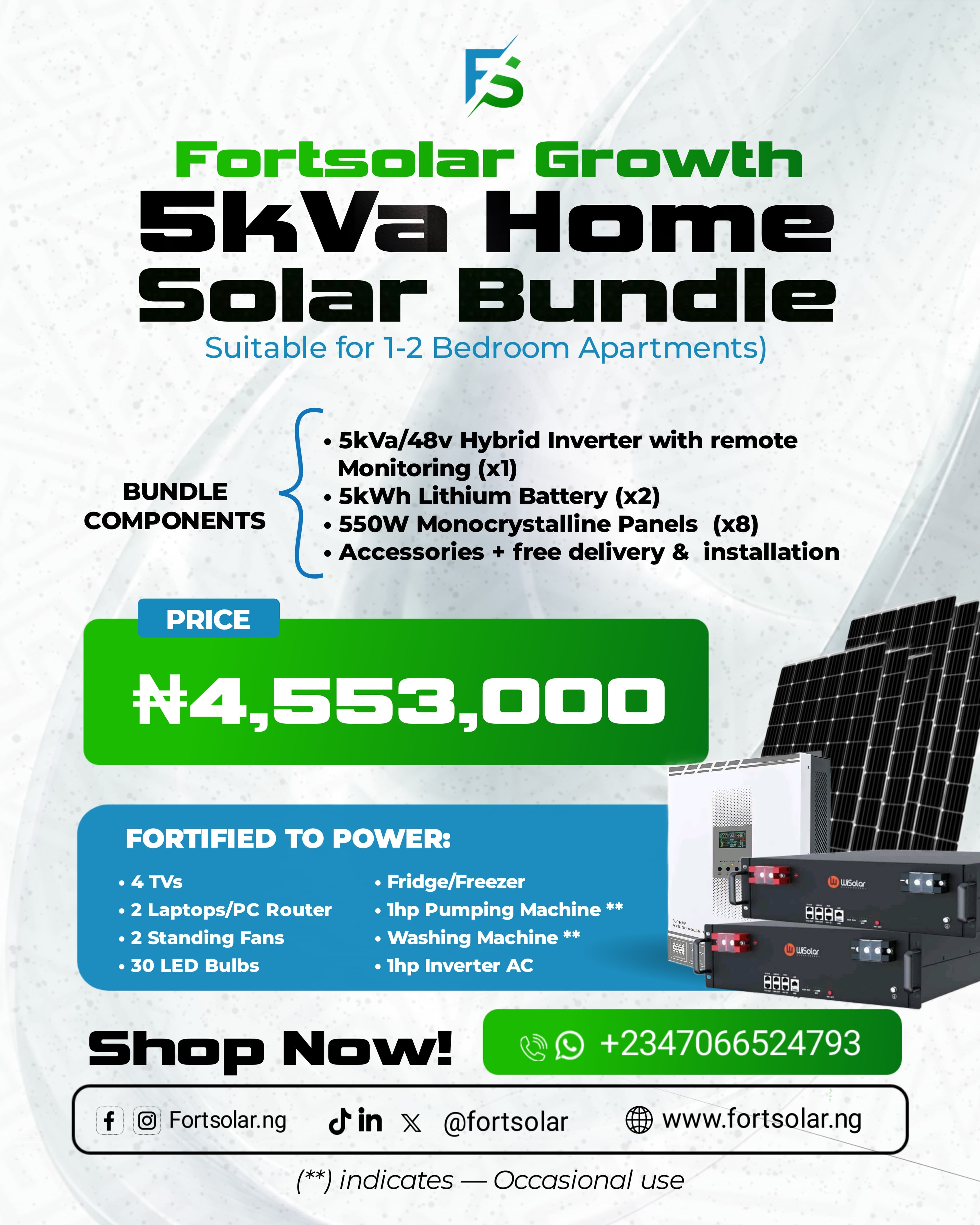 5kva home solar bundle package
