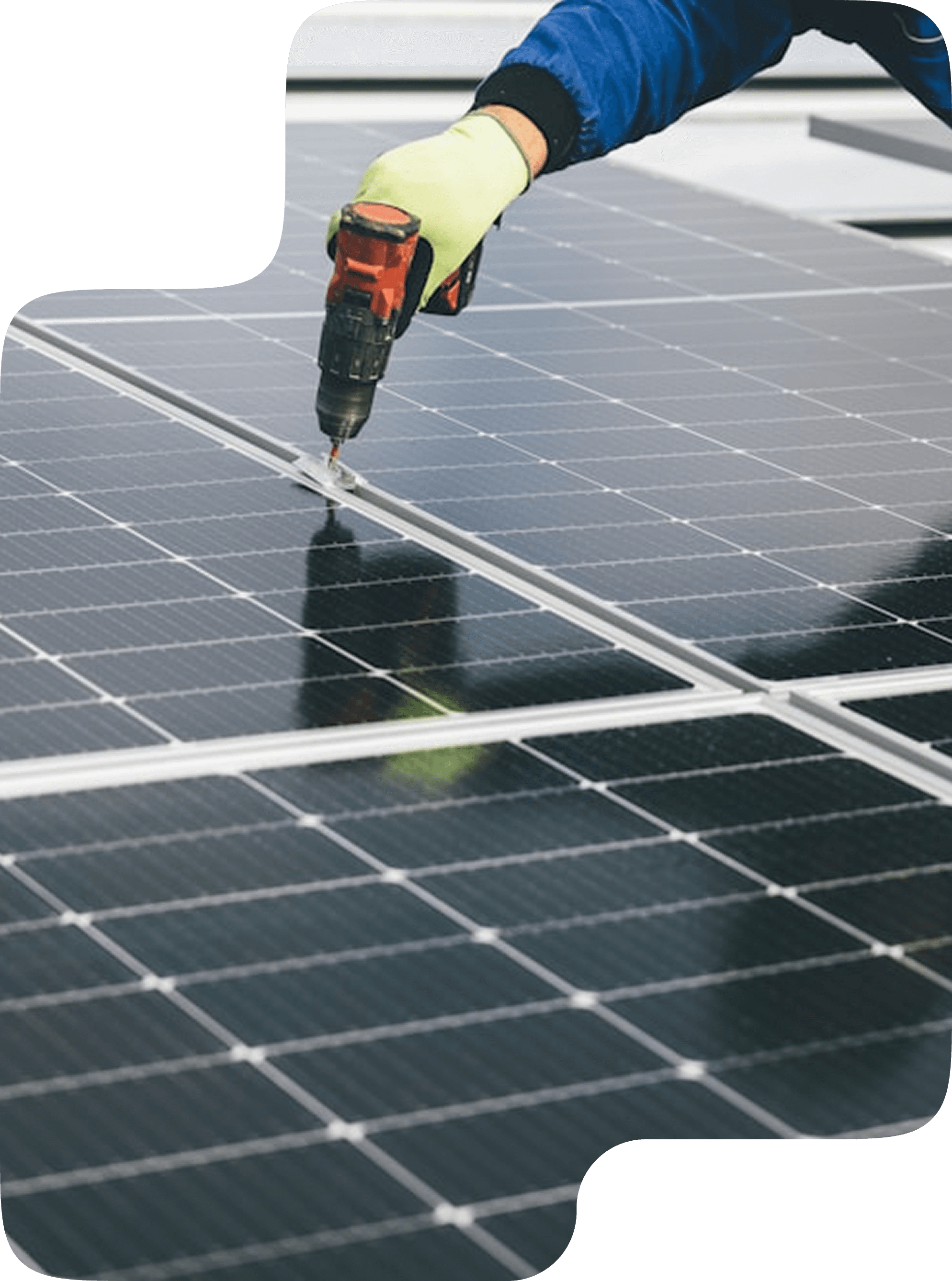 Solar installation with panel array